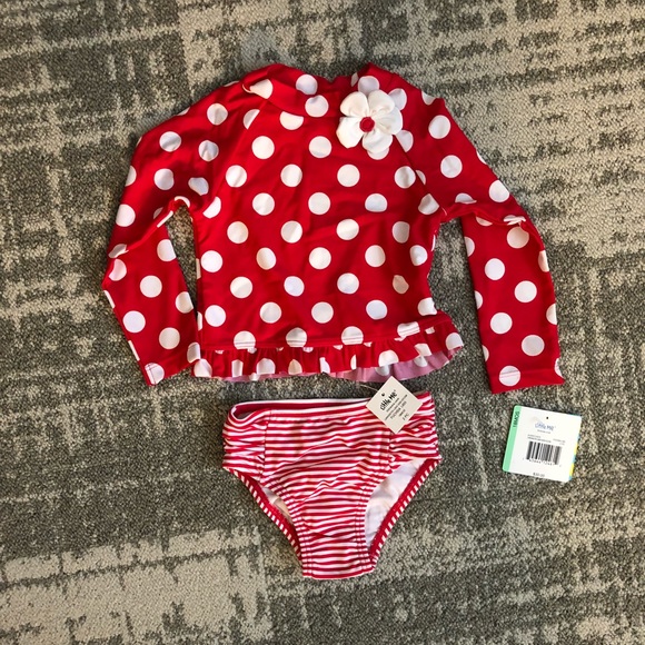 Little Me Other - NWT Little Me Rashguard & Swim Bottom Set 18M